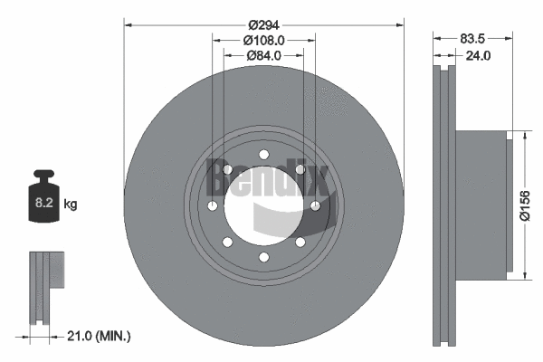 BDS1362 BENDIX Braking Тормозной диск (фото 1)