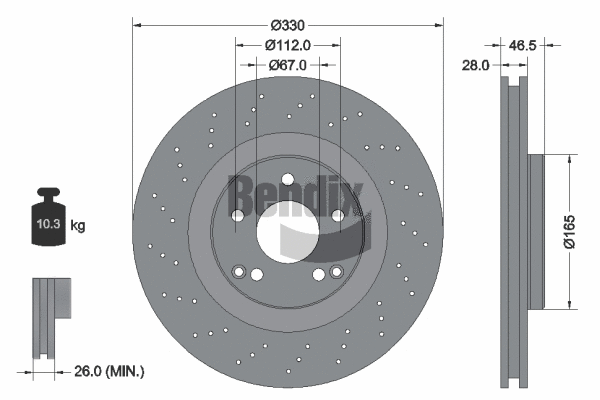 BDS1446HC BENDIX Braking Тормозной диск (фото 1)