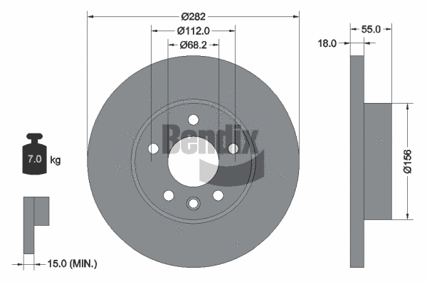 BDS1449 BENDIX Braking Тормозной диск (фото 1)