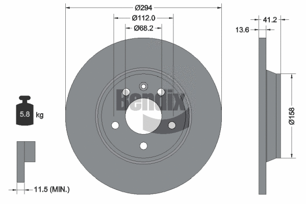 BDS1469 BENDIX Braking Тормозной диск (фото 1)