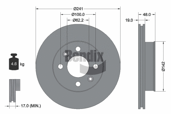 BDS1470 BENDIX Braking Тормозной диск (фото 1)