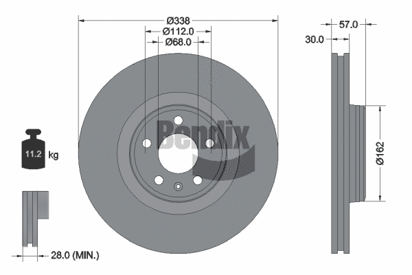 BDS1484HC BENDIX Braking Тормозной диск (фото 1)