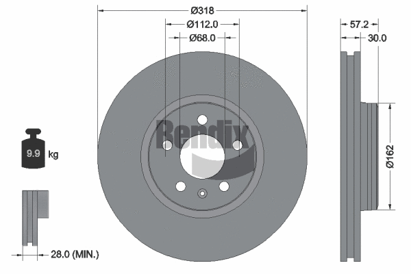 BDS1488HC BENDIX Braking Тормозной диск (фото 1)