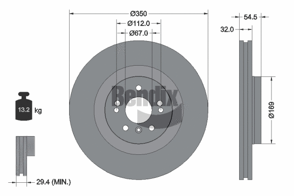 BDS1513 BENDIX Braking Тормозной диск (фото 1)