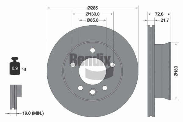 BDS1520 BENDIX Braking Тормозной диск (фото 1)