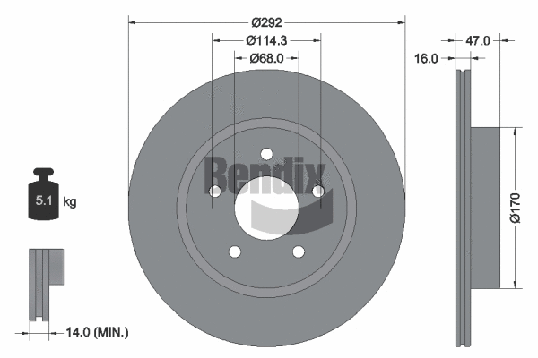 BDS1549 BENDIX Braking Тормозной диск (фото 1)