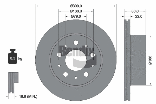 BDS1551 BENDIX Braking Тормозной диск (фото 1)