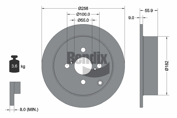 BDS1650 BENDIX Braking Тормозной диск (фото 1)