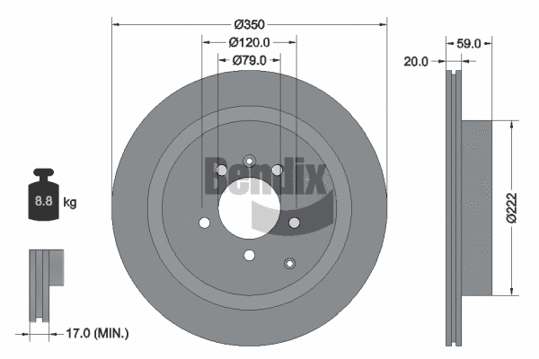 BDS1657 BENDIX Braking Тормозной диск (фото 1)