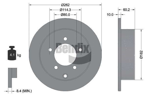 BDS1660 BENDIX Braking Тормозной диск (фото 1)