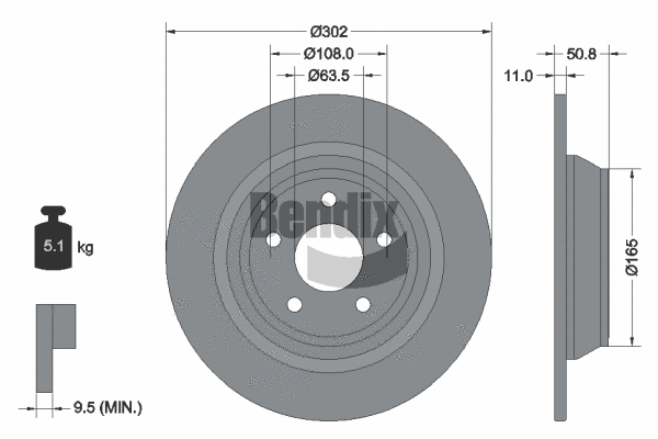 BDS1678 BENDIX Braking Тормозной диск (фото 1)