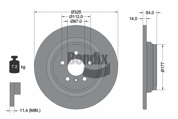 BDS1689HC BENDIX Braking Тормозной диск (фото 1)