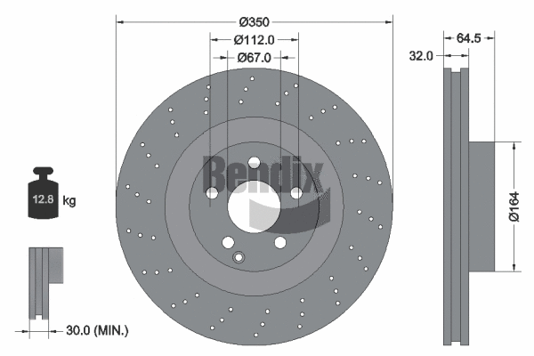 BDS1717HC BENDIX Braking Тормозной диск (фото 1)