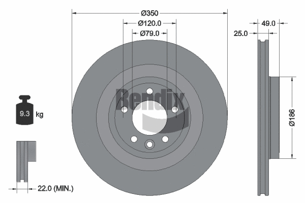 BDS1757 BENDIX Braking Тормозной диск (фото 1)