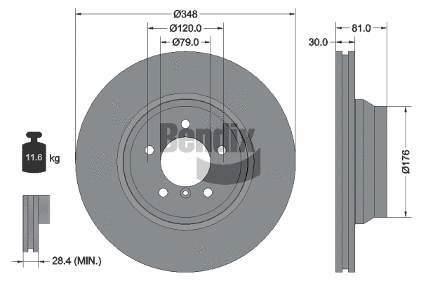 BDS1759HC BENDIX Braking Тормозной диск (фото 1)