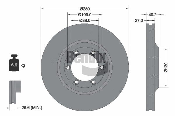 BDS1802 BENDIX Braking Тормозной диск (фото 1)