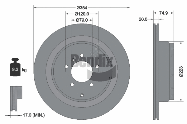 BDS1810 BENDIX Braking Тормозной диск (фото 1)