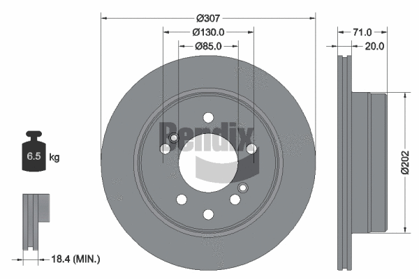 BDS2172 BENDIX Braking Тормозной диск (фото 1)