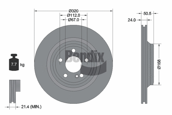 BDS2301HC BENDIX Braking Тормозной диск (фото 1)