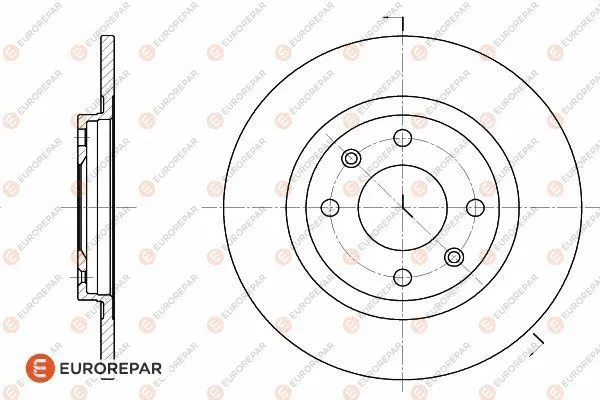 1618859980 EUROREPAR Тормозной диск (фото 1)