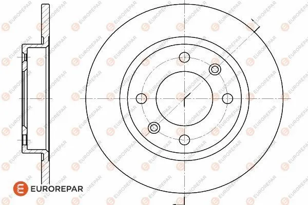 1618861580 EUROREPAR Тормозной диск (фото 1)