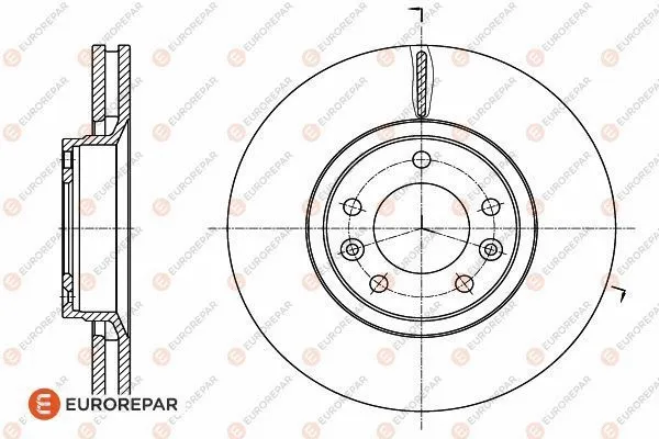 1618863380 EUROREPAR Тормозной диск (фото 1)