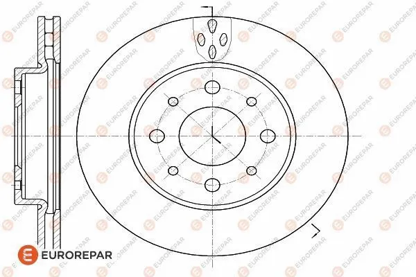 1618876480 EUROREPAR Тормозной диск (фото 2)