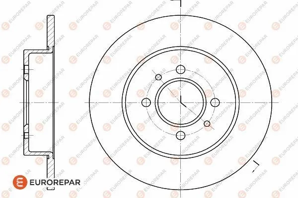 1618880680 EUROREPAR Тормозной диск (фото 1)