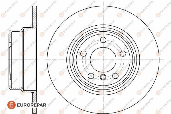 1622809080 EUROREPAR Тормозной диск (фото 2)