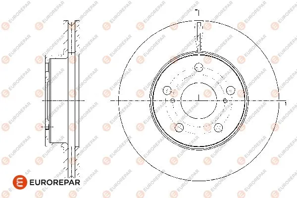 1676012080 EUROREPAR Тормозной диск (фото 2)
