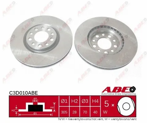 C3D010ABE ABE Тормозной диск (фото 3)