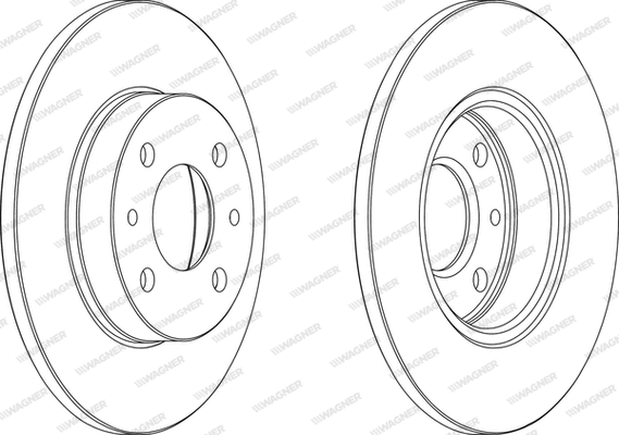 WGR0140-1 WAGNER Тормозной диск (фото 1)