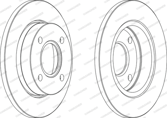 WGR0845-1 WAGNER Тормозной диск (фото 1)