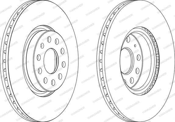 WGR1305-1 WAGNER Тормозной диск (фото 1)