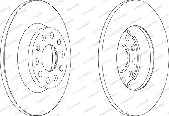 WGR1306-1 WAGNER Тормозной диск (фото 1)