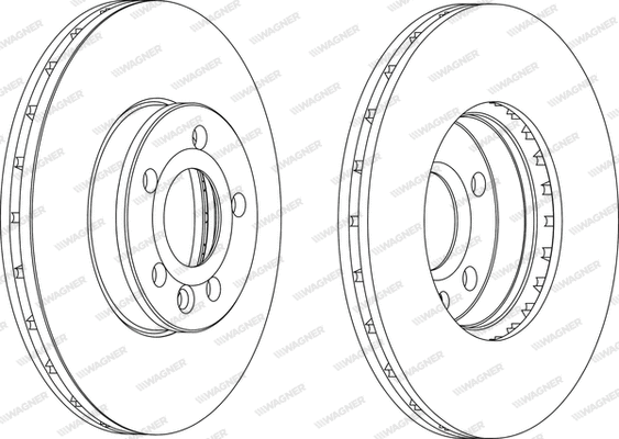 WGR1559-1 WAGNER Тормозной диск (фото 1)