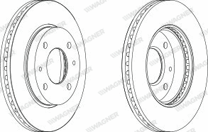 WGR1577-1 WAGNER Тормозной диск (фото 1)