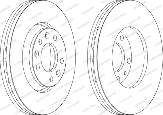 WGR1601-1 WAGNER Тормозной диск (фото 1)