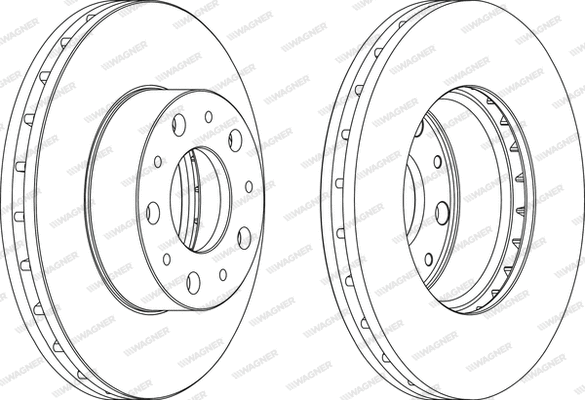 WGR1800-1 WAGNER Тормозной диск (фото 1)
