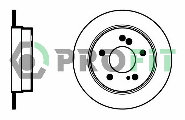 5010-0122 PROFIT Тормозной диск (фото 1)