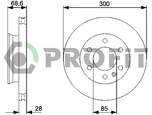 5010-0310 PROFIT Тормозной диск (фото 1)