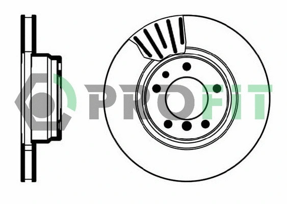 5010-0624 PROFIT Тормозной диск (фото 1)