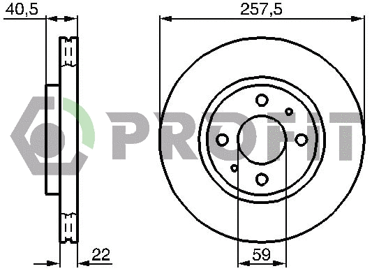 5010-0762 PROFIT Тормозной диск (фото 1)