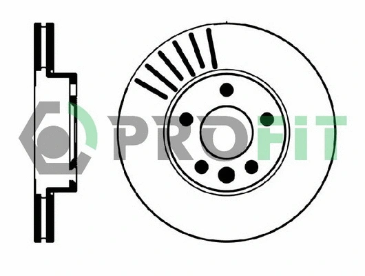 5010-0846 PROFIT Тормозной диск (фото 1)