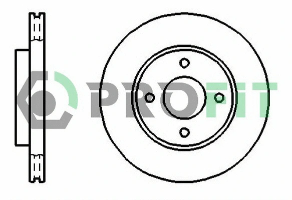 5010-1072 PROFIT Тормозной диск (фото 1)