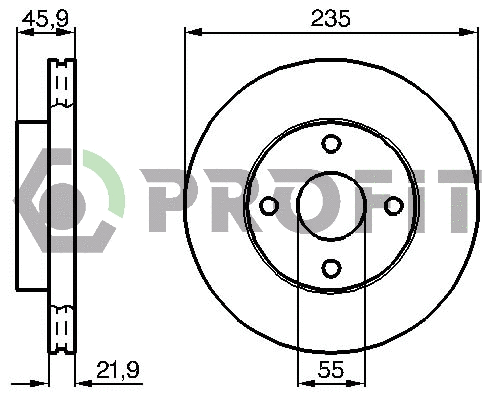 5010-1104 PROFIT Тормозной диск (фото 1)