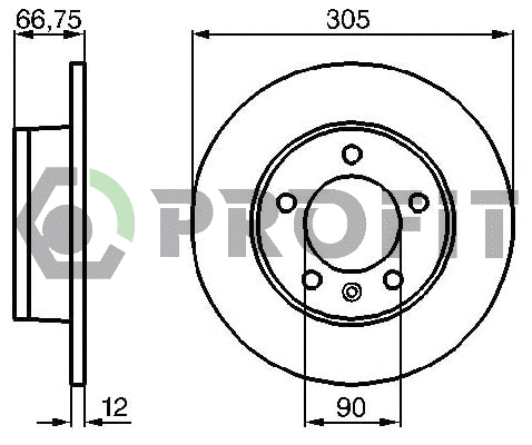 5010-1272 PROFIT Тормозной диск (фото 1)