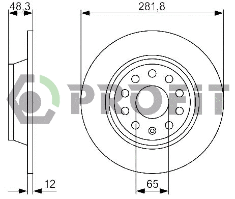 5010-1306 PROFIT Тормозной диск (фото 1)