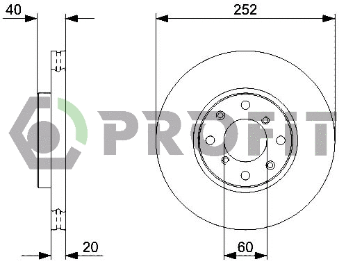 5010-1520 PROFIT Тормозной диск (фото 1)