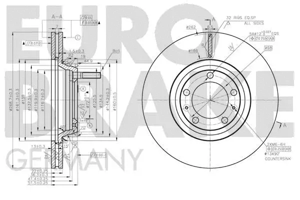 5815201012 EUROBRAKE Тормозной диск (фото 3)